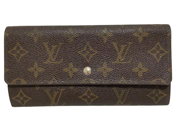 Portefeuille long Louis Vuitton Monogram Marron