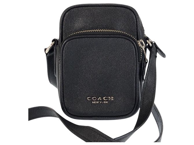 COACH Leather Shoulder Bag Black