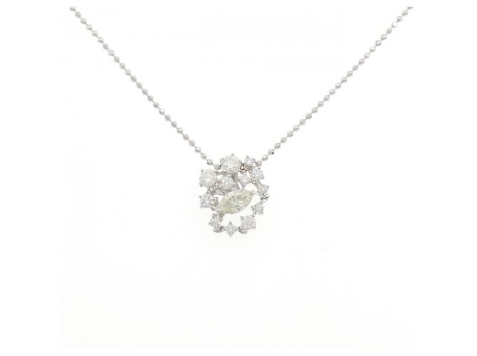Collana Tasaki 750 in oro bianco e diamanti Argento Metallico
