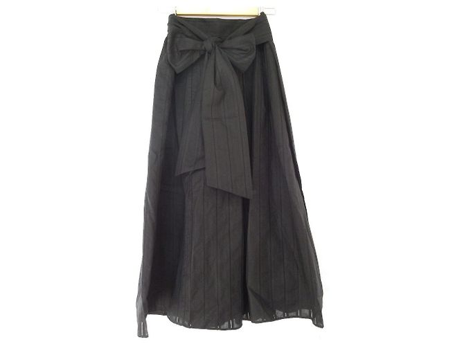 Autre Marque Saia evasê com laço Tiara Preto