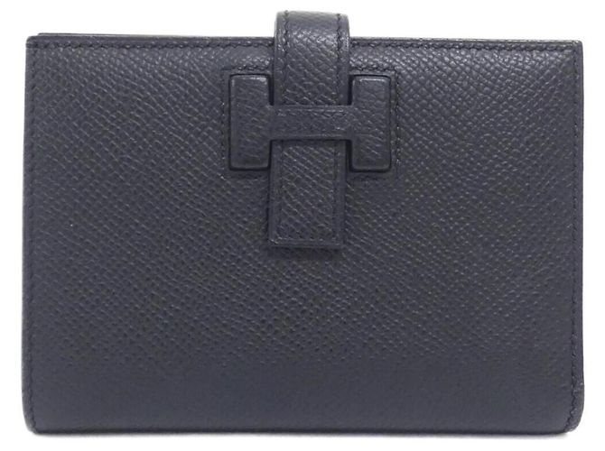 Hermès Carteira compacta Hermes New H Passant Preto