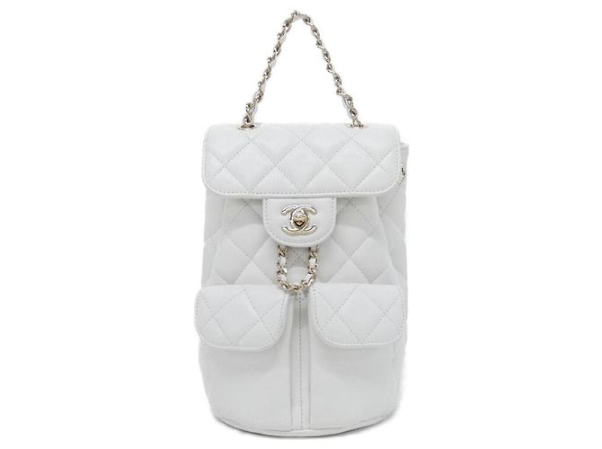Chanel AS3290 Backpack White