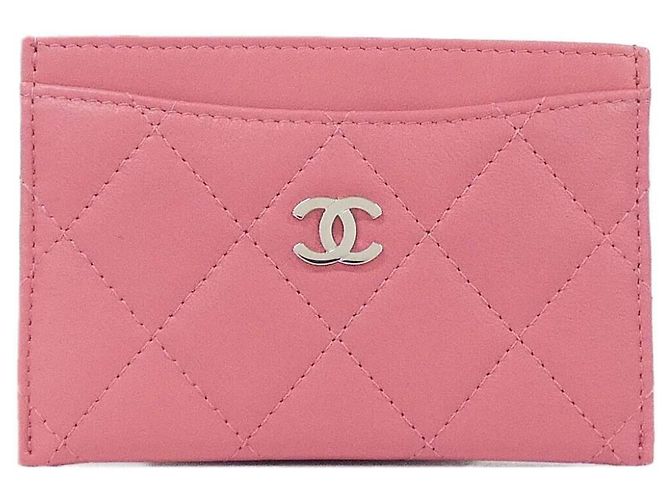Chanel Timeless Classic Line Card Case Pink