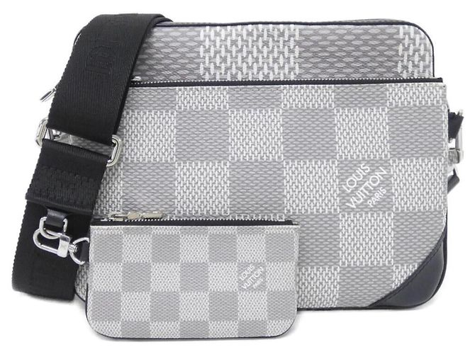 Borsa a tracolla Louis Vuitton Damier Graphite 3D Trio Messenger Marrone