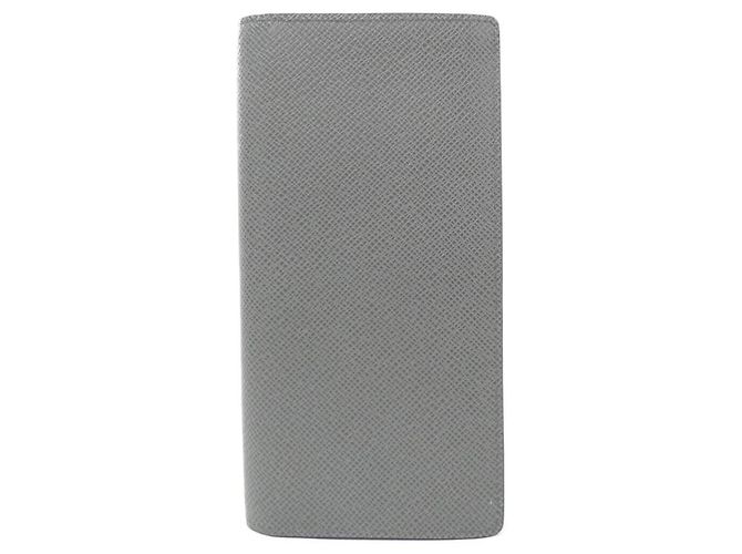 Louis Vuitton Taiga Portefeuille Brazza Wallet Brown Navy blue