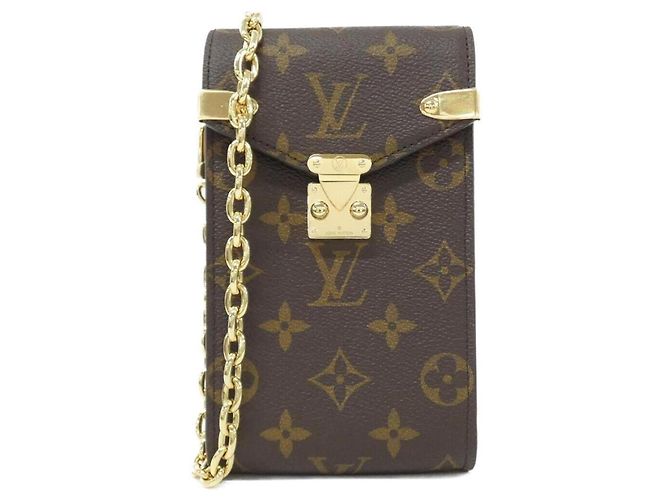 Pochette de bolsa para celular Louis Vuitton Monogram Marrom