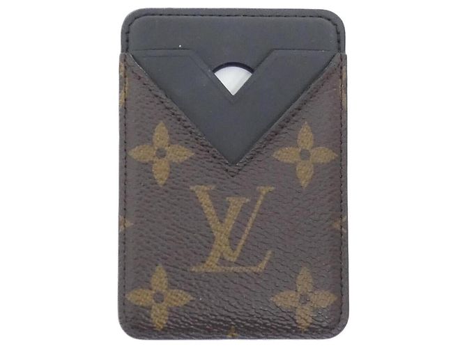 Tarjetero Monogram Macassar Louis Vuitton Castaño Negro