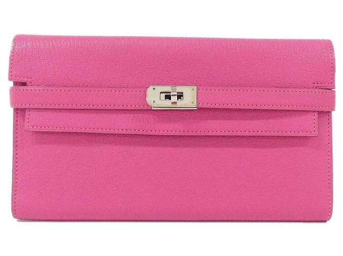 Hermès Hermes Kelly Classic Long Wallet Pink