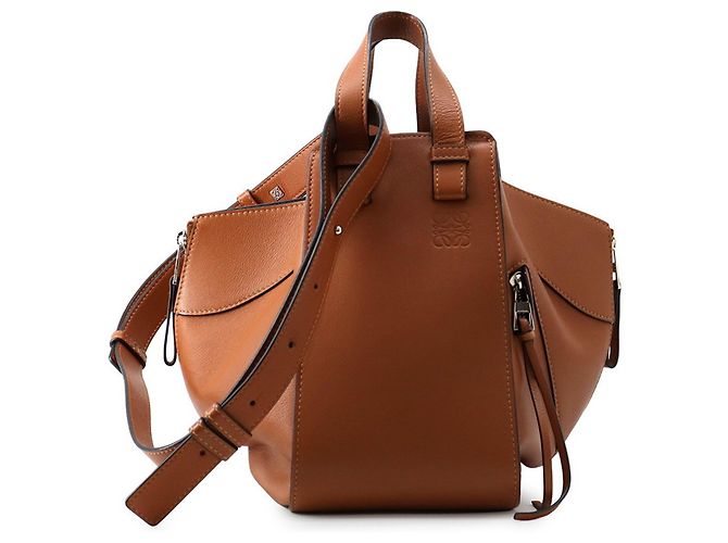 Bolsa de mão de couro Loewe Hammock Small Marrom