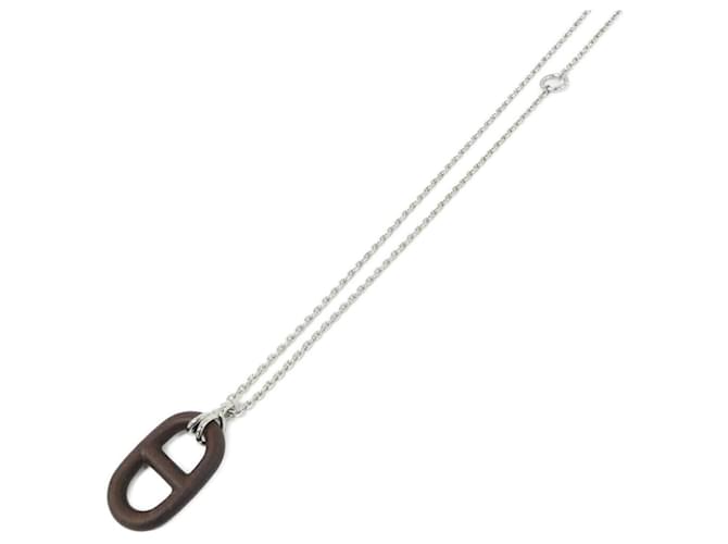 Collar Hermès Hermès Chaine d'Ancre Castaño 