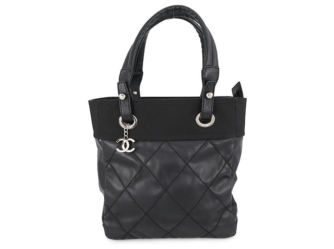 Chanel Paris Biarritz Tote PM Matelassé Schwarz