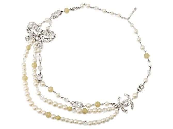 Chanel Maison Coco Mark Ribbon Motif Halskette