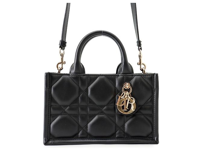 Borsa in pelle nera Christian Dior Nero