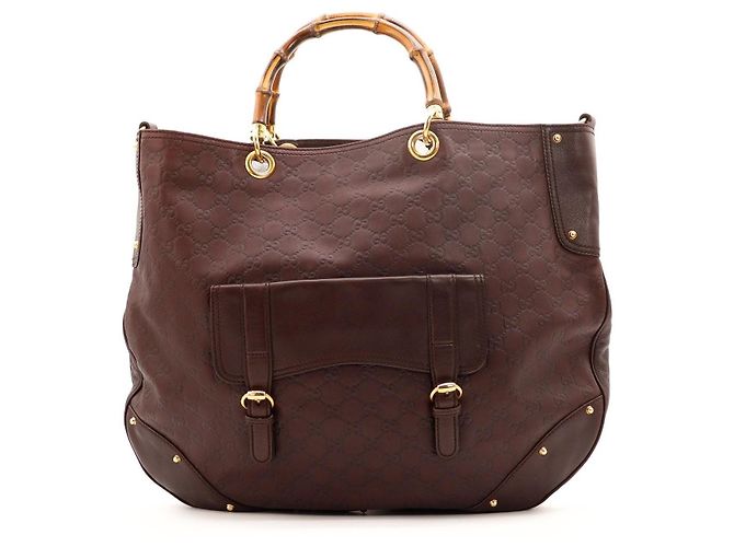 Gucci Sac Cabas Bamboo Shopper Marron