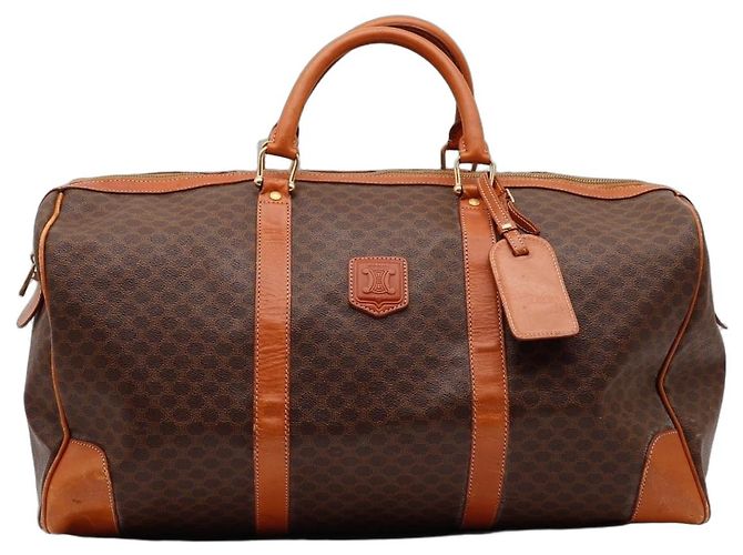 Céline Celine Mala de Viagem Boston Macadam Marrom
