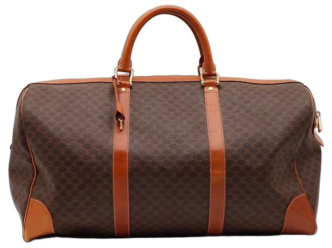 Céline Bolsa Boston Celine Macadam Marrom Castanho escuro