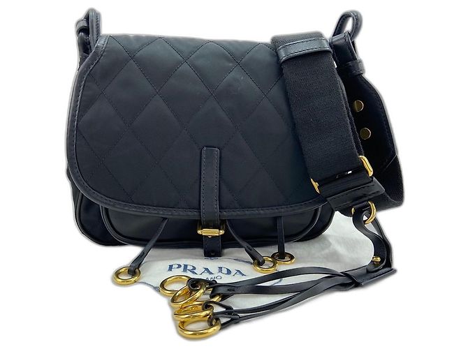 Bolsa de ombro Prada Corsaire em couro acolchoado Preto