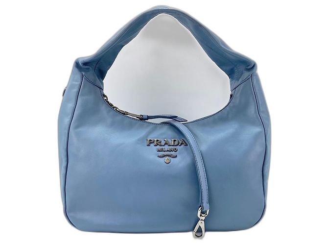 Borsa a Spalla Prada Vitello Bobo Blu 