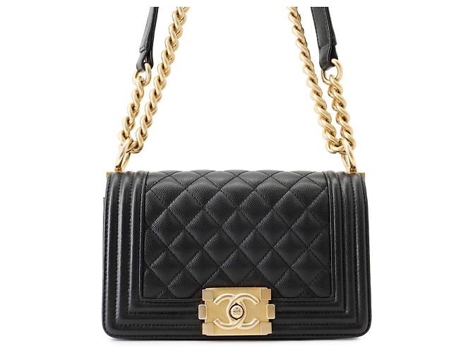 Le Boy Bolsa de ombro Chanel Matelassé com corrente Preto