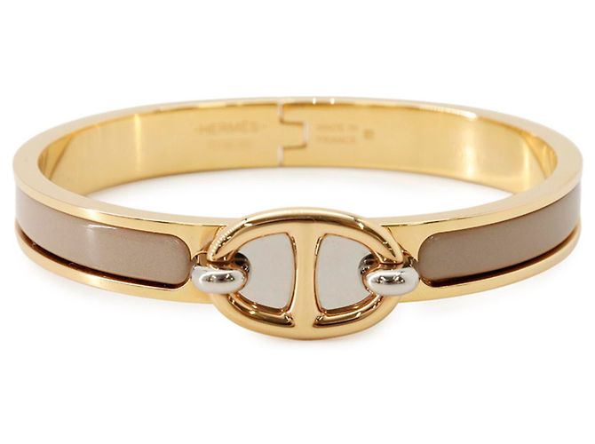 Hermès Hermes Chaine d'Ancre Mini Click PM Marron Glacé Bracciale Marrone D'oro 