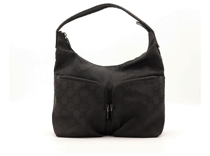Borsa a spalla Gucci GG Monogram in nylon Marrone scuro