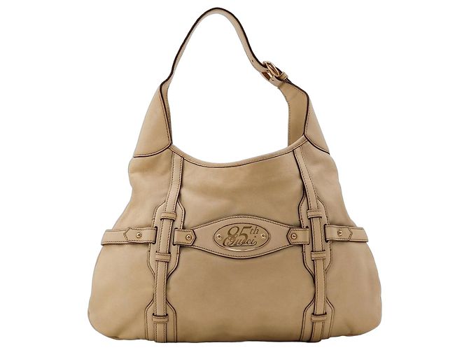 Gucci Bolsa Hobo 95th Anniversary em Couro Bege