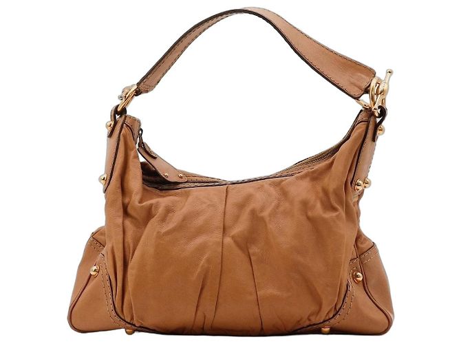 Gucci Bolsa Hobo em couro marrom