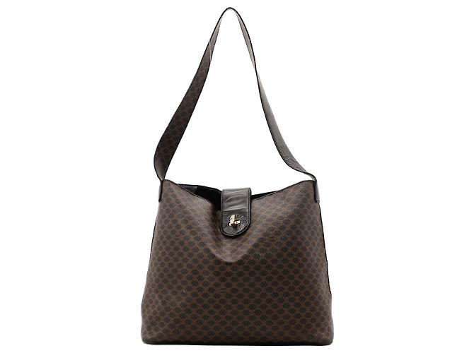 Céline Celine Borsa a Spalla Monogram Macadam Marrone Nero 