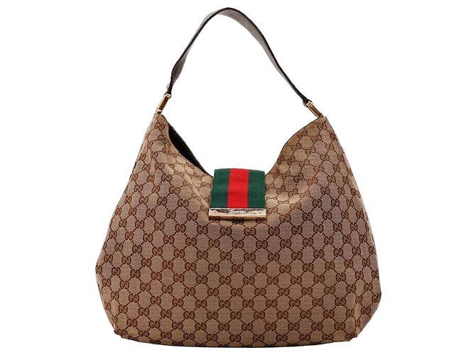 Gucci Bolsa Hobo em canvas Monogram GG Supreme Marrom Monograma