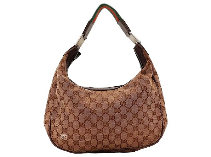 Gucci Bolsa Hobo em canvas Monogram GG Marrom