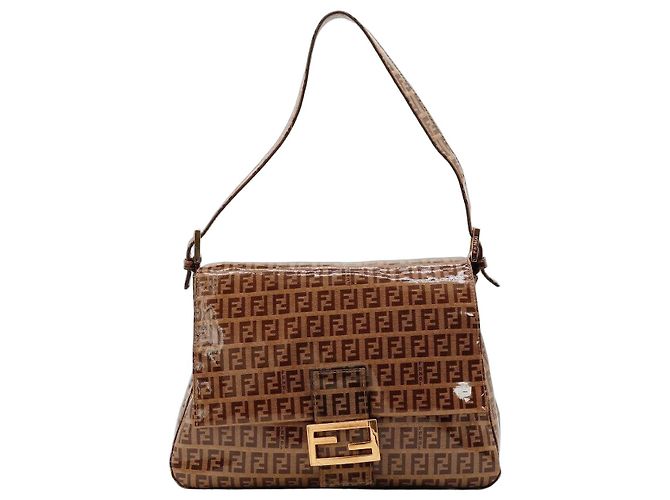 Fendi Bolsa Baguette Zucca Monogram Marrom
