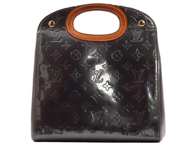 Louis Vuitton Sac à main Monogram Vernis Wilshire PM Gris anthracite