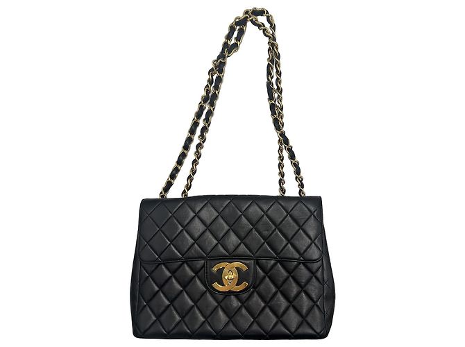 Chanel Timeless - Classic Double Flap Leather Maxi Noir