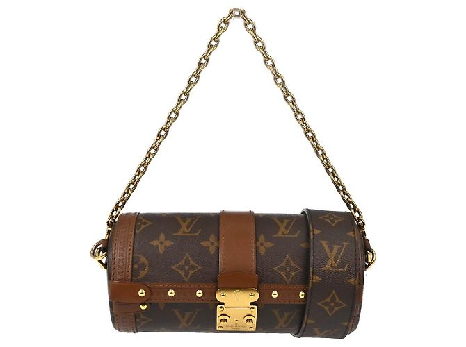 Baú Papillon Louis Vuitton em canvas Monogram Marrom