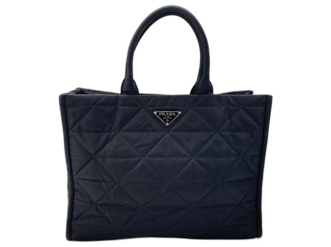 Borsa Tote in Nylon Nero Prada