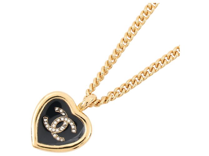 Collana Chanel Coco Mark Heart Nero