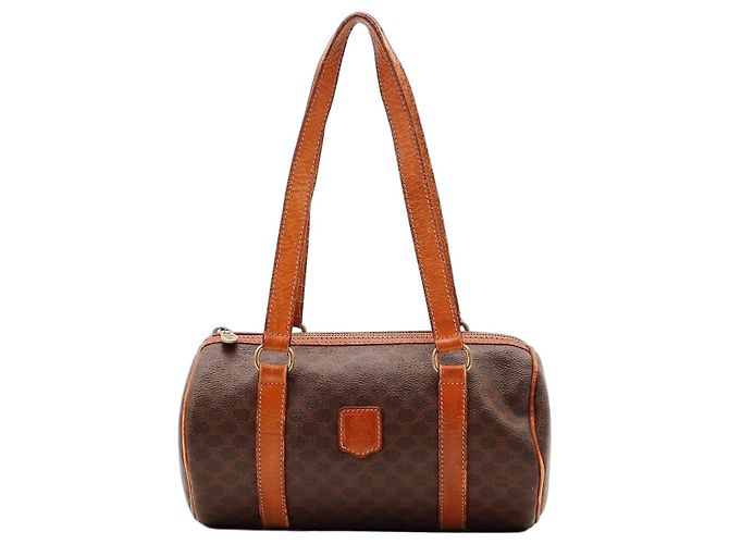 Céline Celine Macadam Monogram Boston Tasche Braun Monogramm 