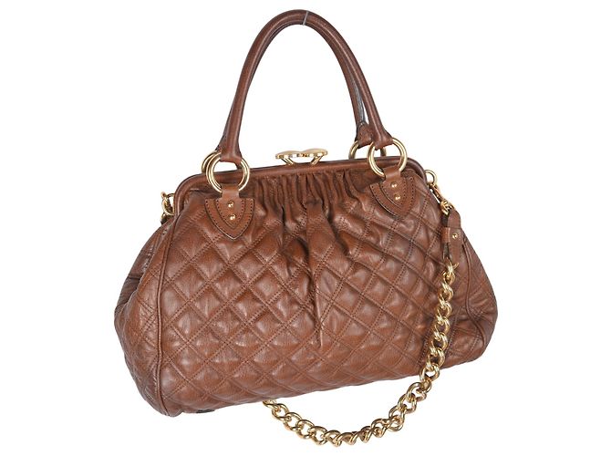 Marc Jacobs Stam gesteppte Lederhandtasche Braun