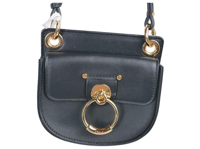 Chloé Mini Bolso Tess de Cuero Negro