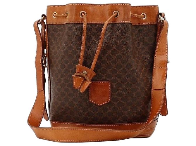 Céline Borsa a secchiello Celine Macadam Monogram Marrone Monogramma 