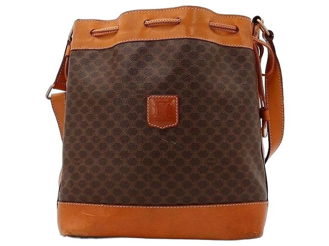 Céline Borsa a secchiello Celine Macadam Monogram Marrone Monogramma 