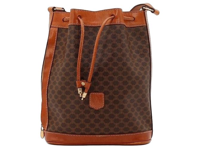 Céline Borsa a secchiello Celine Macadam Monogram Canvas Marrone 