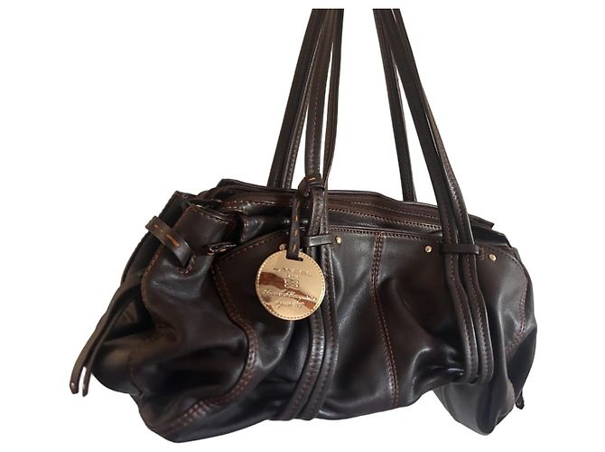 Sac à main Lancel en cuir marron
