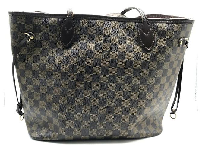 Louis Vuitton Damier Neverfull MM Tote Bag Braun Damier ebene