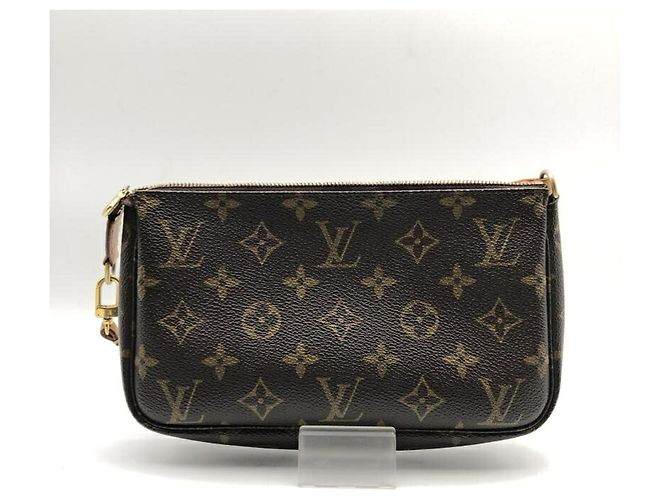 Borsa Louis Vuitton Pochette Accessoires Marrone