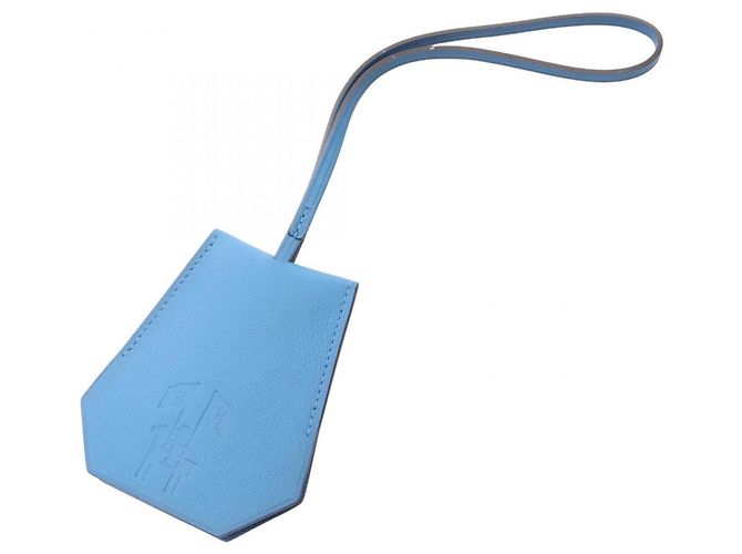 Hermès Hermes Blue Zellige Handtaschen-Anhänger Blau