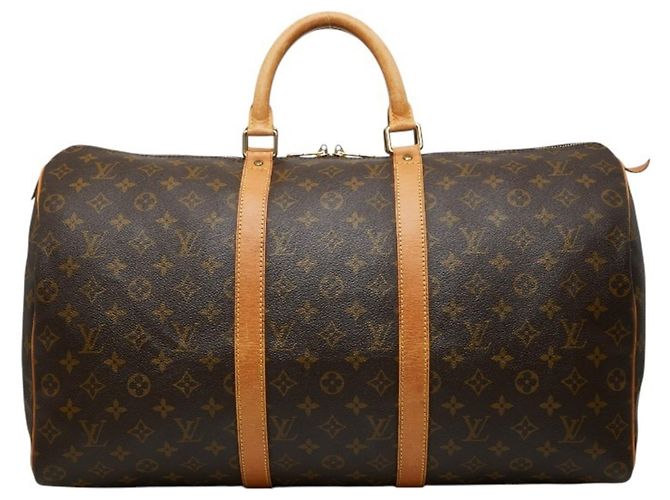 Bolsa Boston Louis Vuitton Monogram Keepall 50 Marrom