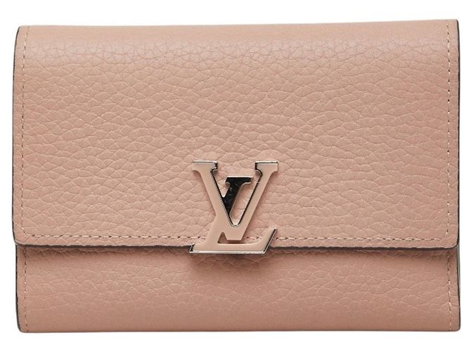 Louis Vuitton Portefeuille Capucines Compact Tri-fold Wallet Pink