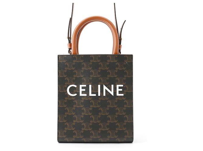 Céline Borsa cabas verticale mini Triomphe in pelle Celine