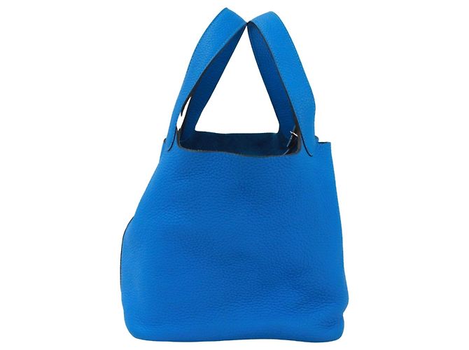 Hermès Bolsa Hermes Picotin Lock MM Azul